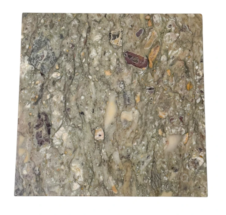 French Art Deco Pedestal with Multi-Colored Marble Top, 1930s